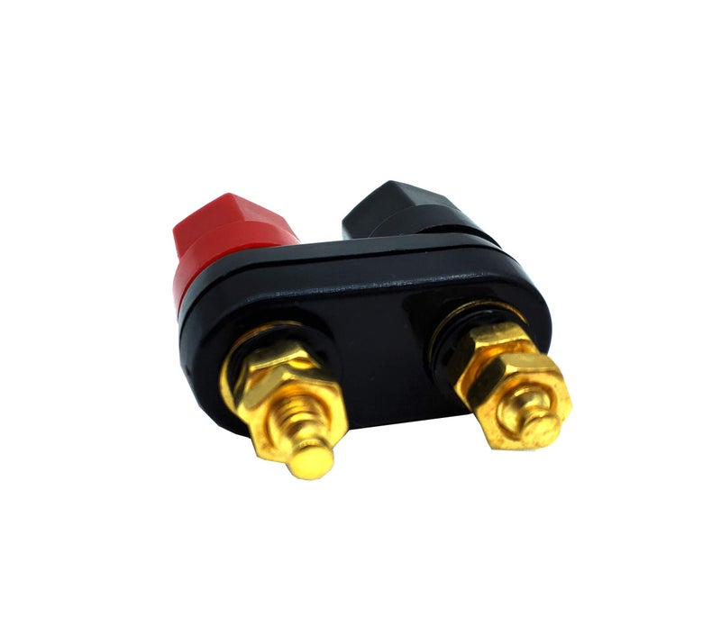 Traovien Double Row Banana Socket,Traovien Banana Plugs One Couple,Terminals Red Black Connector Amplifier Terminal Binding Post Power Amplifier Dual Copper 2-Way Banana Plug Jack(2Pcs) - Image 3